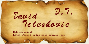 David Telesković vizit kartica